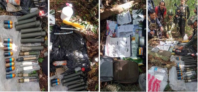 CTG Encampment, War materials, and explosives seized in Kalinga