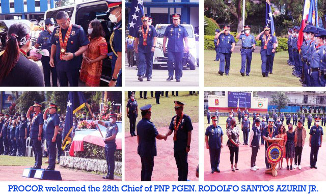 LOOK: The men and women of Police Regional Office Cordillera (PROCOR) welcomed the 28th Chief of the Philippine National Police (PNP), POLICE GENERAL RODOLFO SANTOS AZURIN, JR.