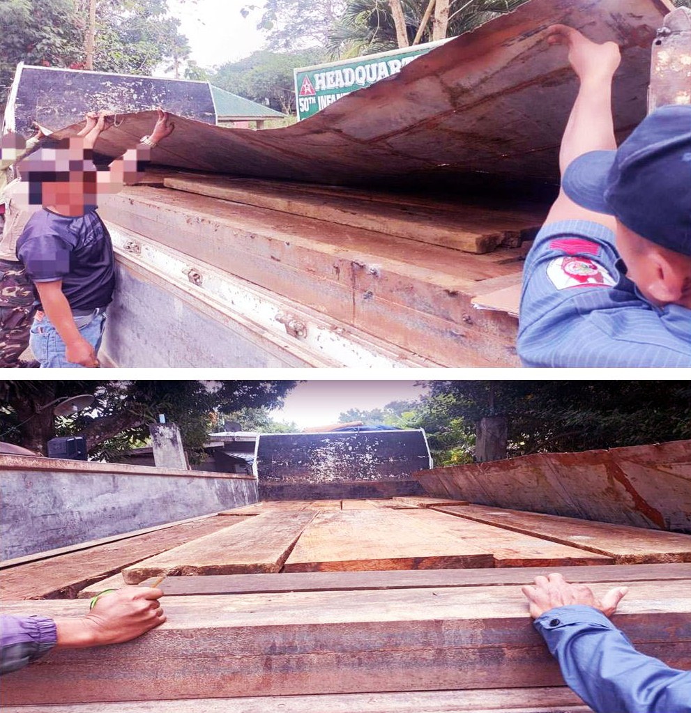 Illegally cut Narra flitches seized, 2 individuals arrested