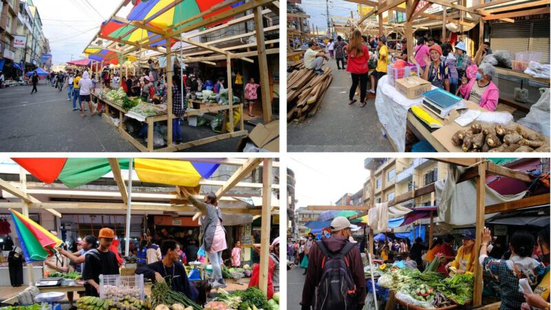 MAKESHIFT STALLS.