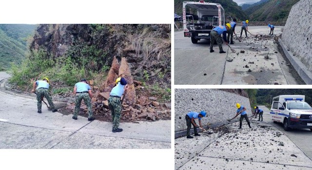 Monitoring and road clearing operation in Sadanga, Mt. Province