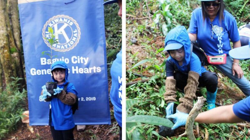 Teach the child to plant a tree, Light Up Kiwanis!