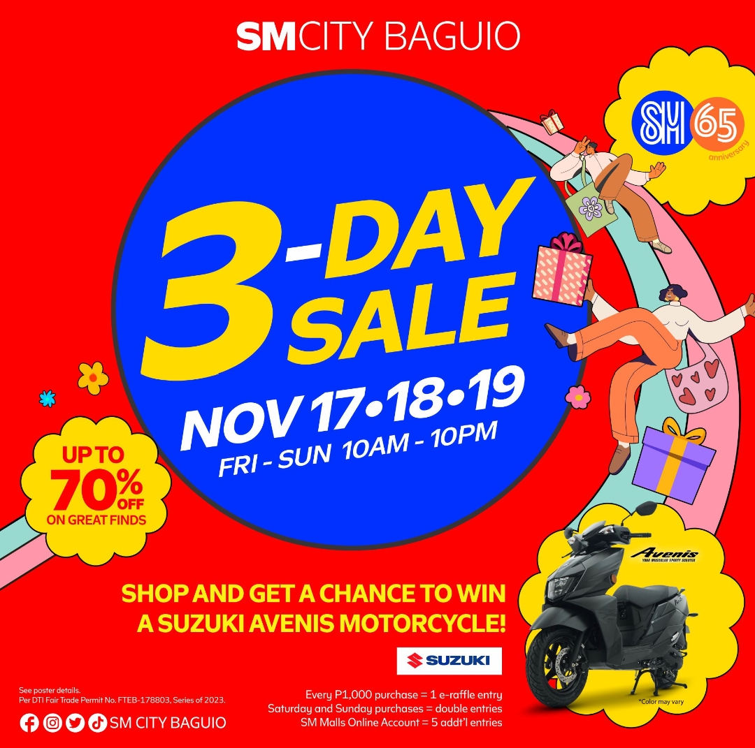 The happiest time of the year is here, and so is #SM3DaySale this Nov 17 to 19!