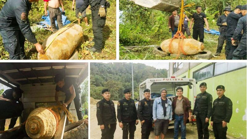 Vintage Bomb found in Sablan, Benguet