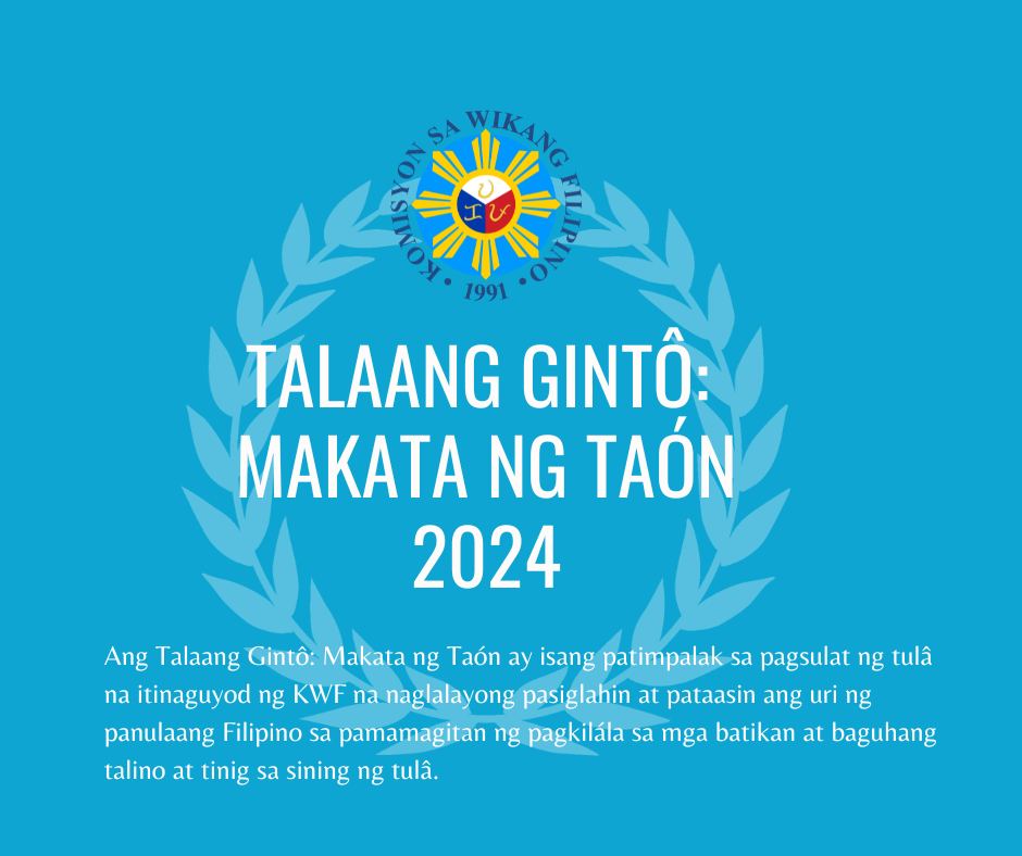 PATIMPALAK SA TALAANG GINTO MAKATA NG TAON 2024 Filipino News Sentinel