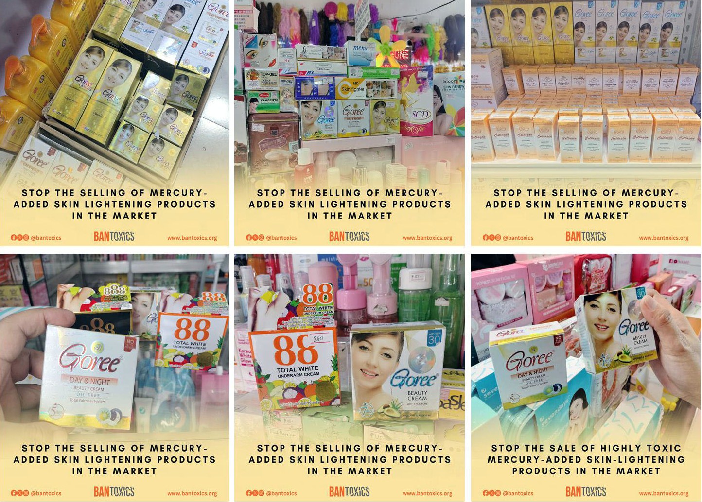 “Stop the sale of highly toxic mercury-added skin-lightening products in the market,” says BAN Toxics