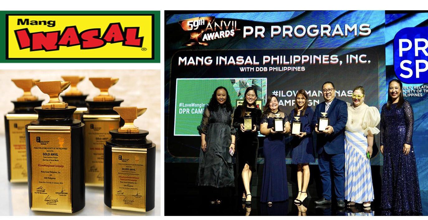 Mang Inasal sweeps four Golds, and 1 Silver at the 59th Anvil Awards