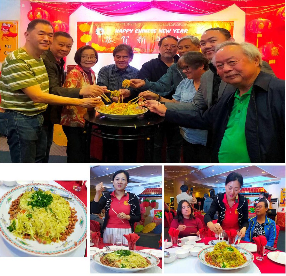 CEREMONIAL TOSSING OF YEE SANG PROSPERITY TOSS SALAD