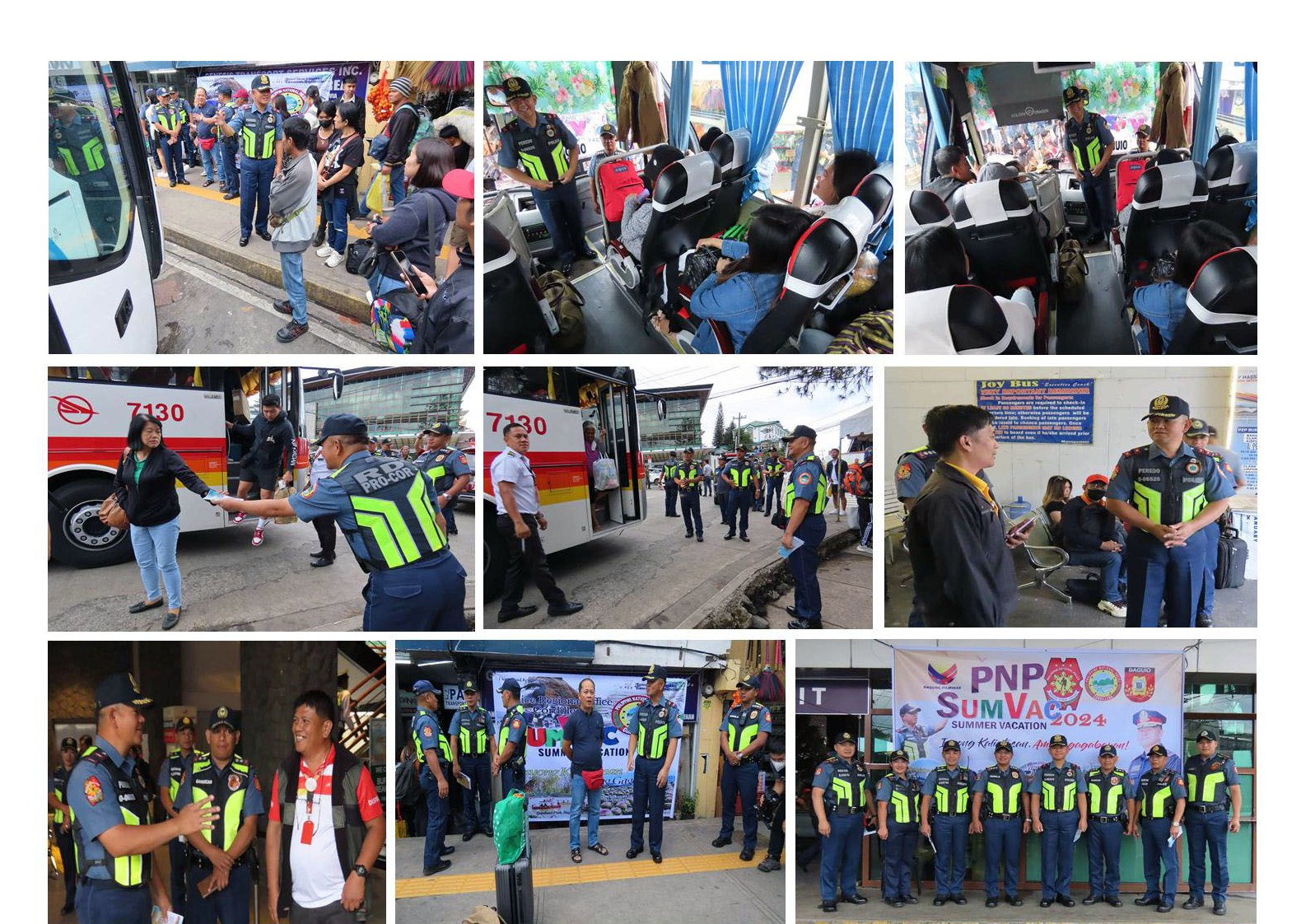 PRO Cor RD PBGEN PEREDO JR conducted an ocular inspection in Bus Terminals in Baguio City