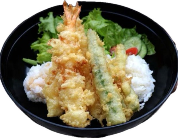 BOTEJYU PRAWN TEMPURA RICE BOWL.