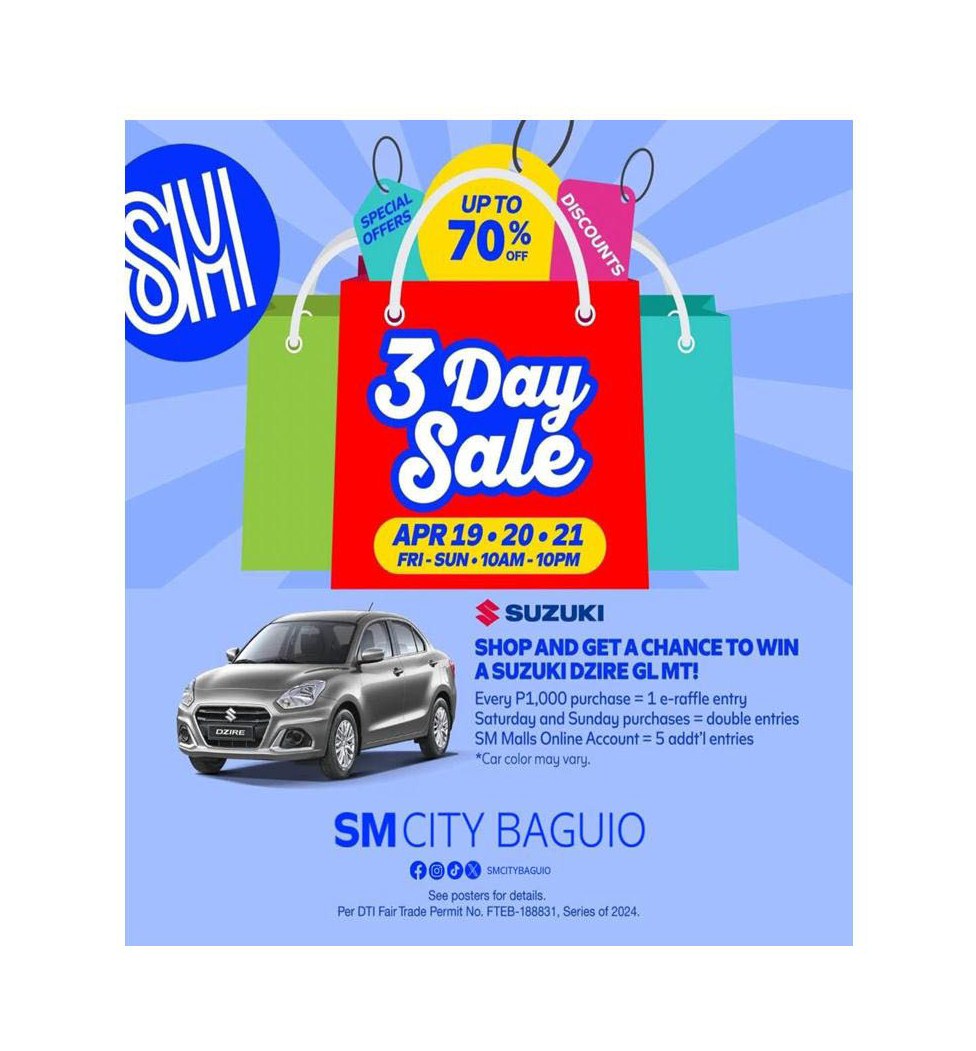 SM City Baguio 3-DAY SALE