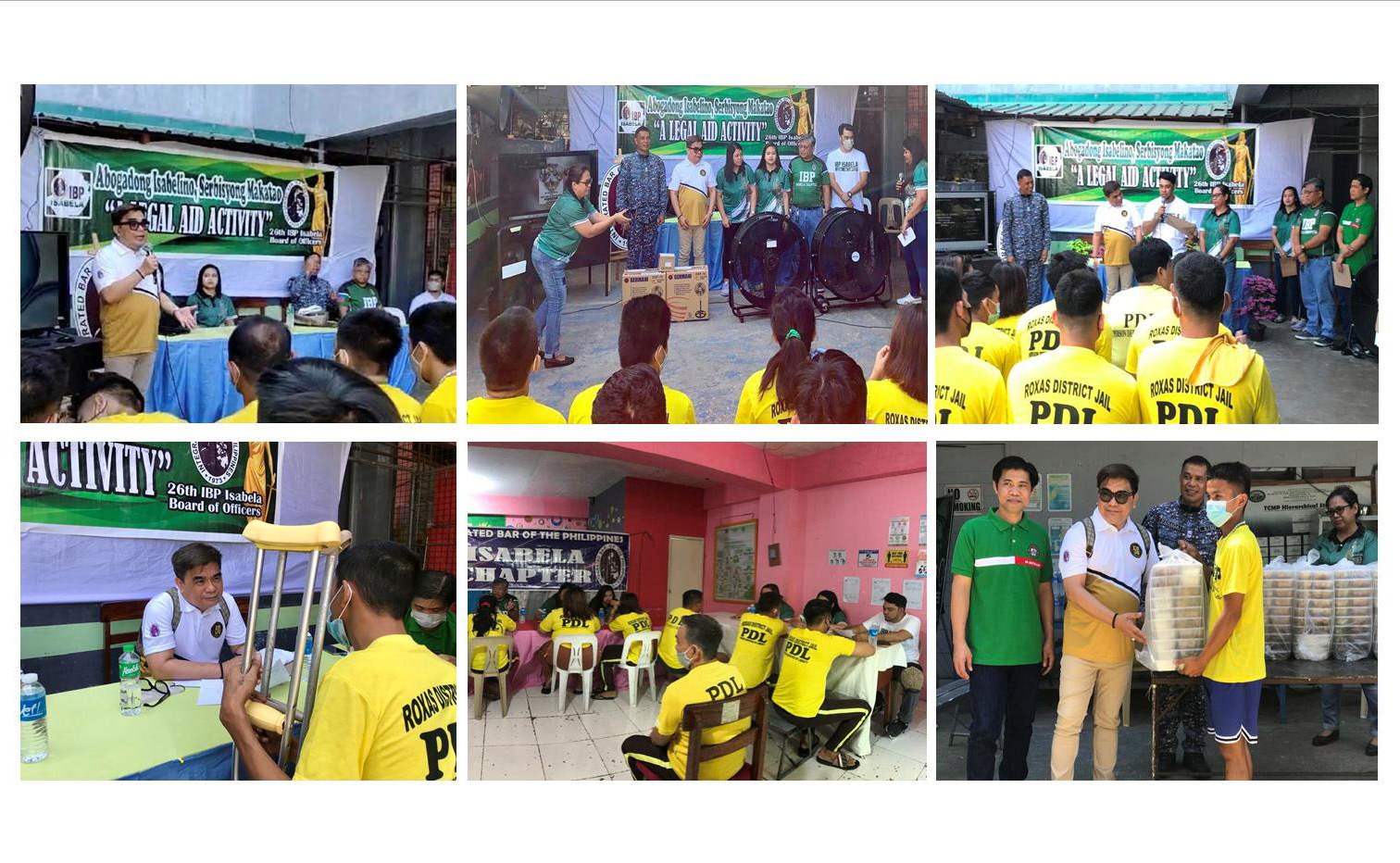 IBP-Isabela Chapter nagsagawa ng Legal Aid Service at nagbigay ng Industrial Fan sa BJMP-Roxas