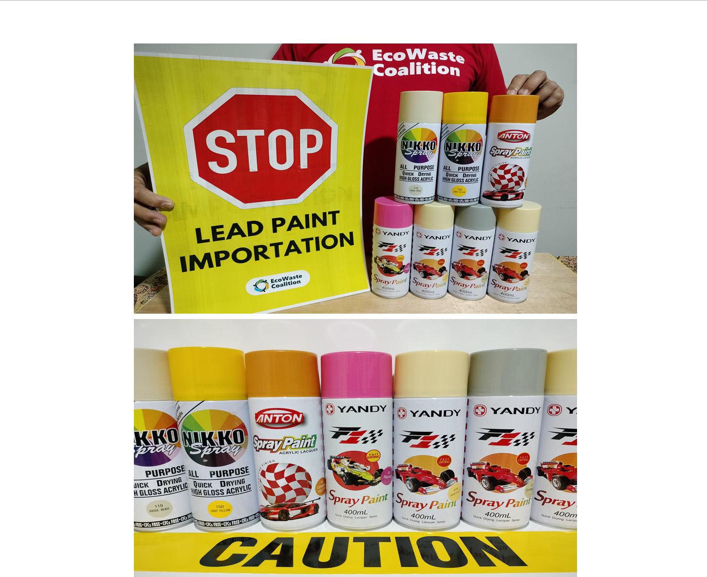 EcoWaste Coalition: 7 More Paints from China and Thailand Failed Laboratory Tests for Lead Content