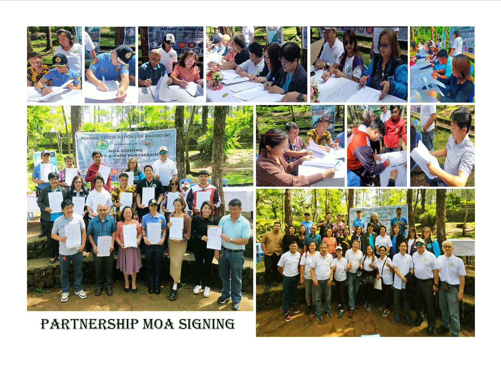 Partners and RAB signed the MOA for the Adopt A Park program
