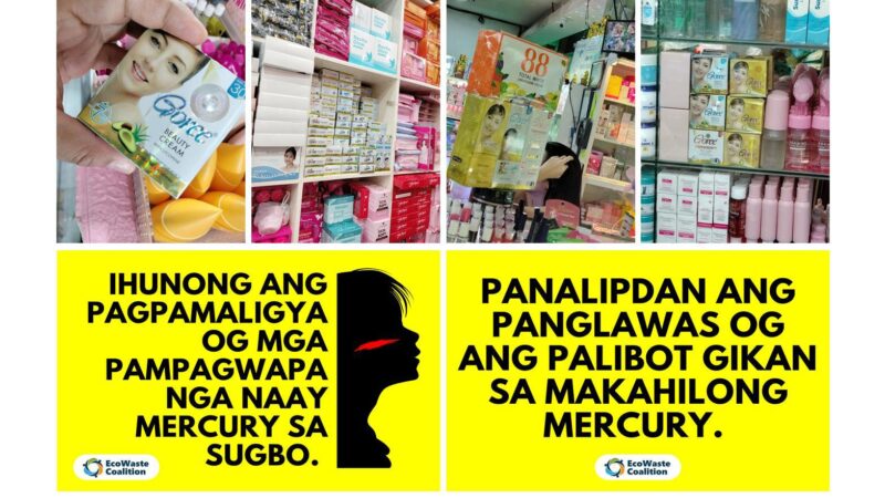 EcoWaste Coalition Urges FDA-Cebu to Stop Sale of Banned Mercury Cosmetics Sold Under Their Noses