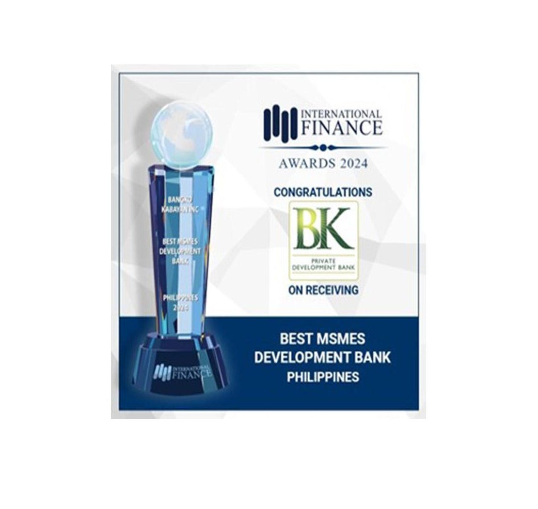 Bangko Kabayan Honored as ‘Best MSMEs Development Bank in PH’ for the Second Consecutive Year at the International Finance Awards