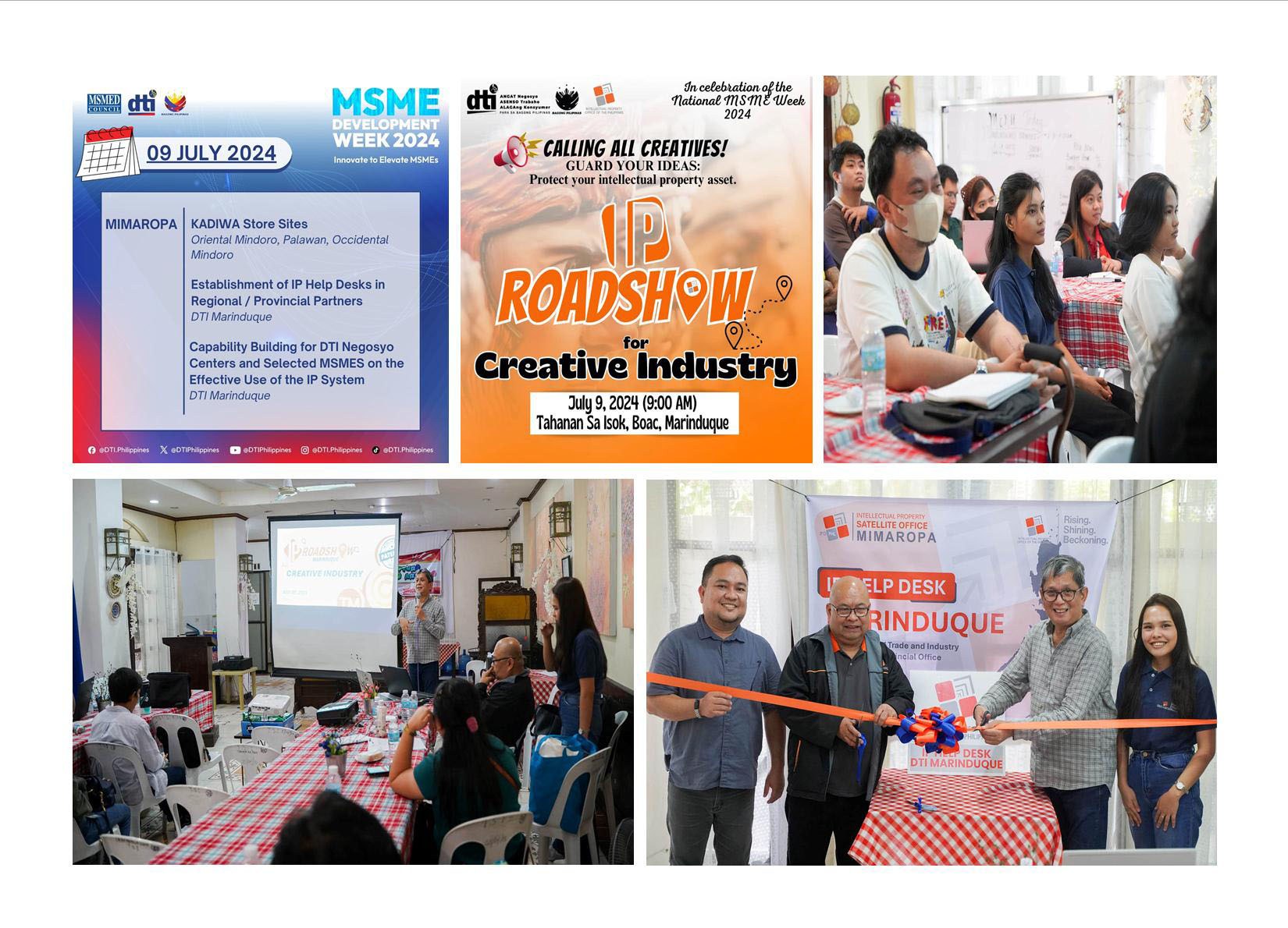 Intellectual Property roadshow and IP Helpdesk in Marinduque launched as part of MSMEs Development Week