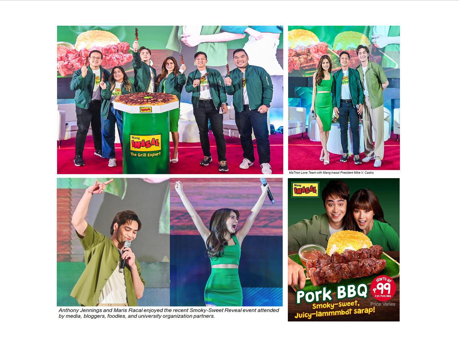 Maris and Anthony say ‘yes’ to Mang Inasal as Pork BBQ endorsers