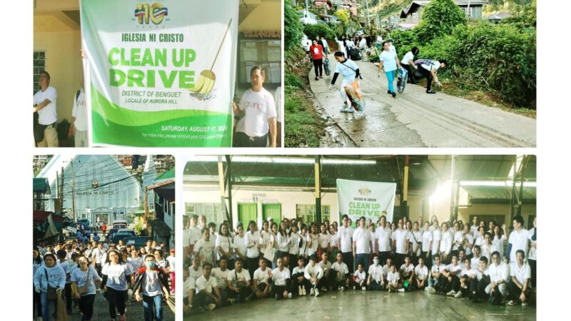 Members of the Iglesia Ni Cristo conducted a Clean-up Drive in different barangays in Baguio City