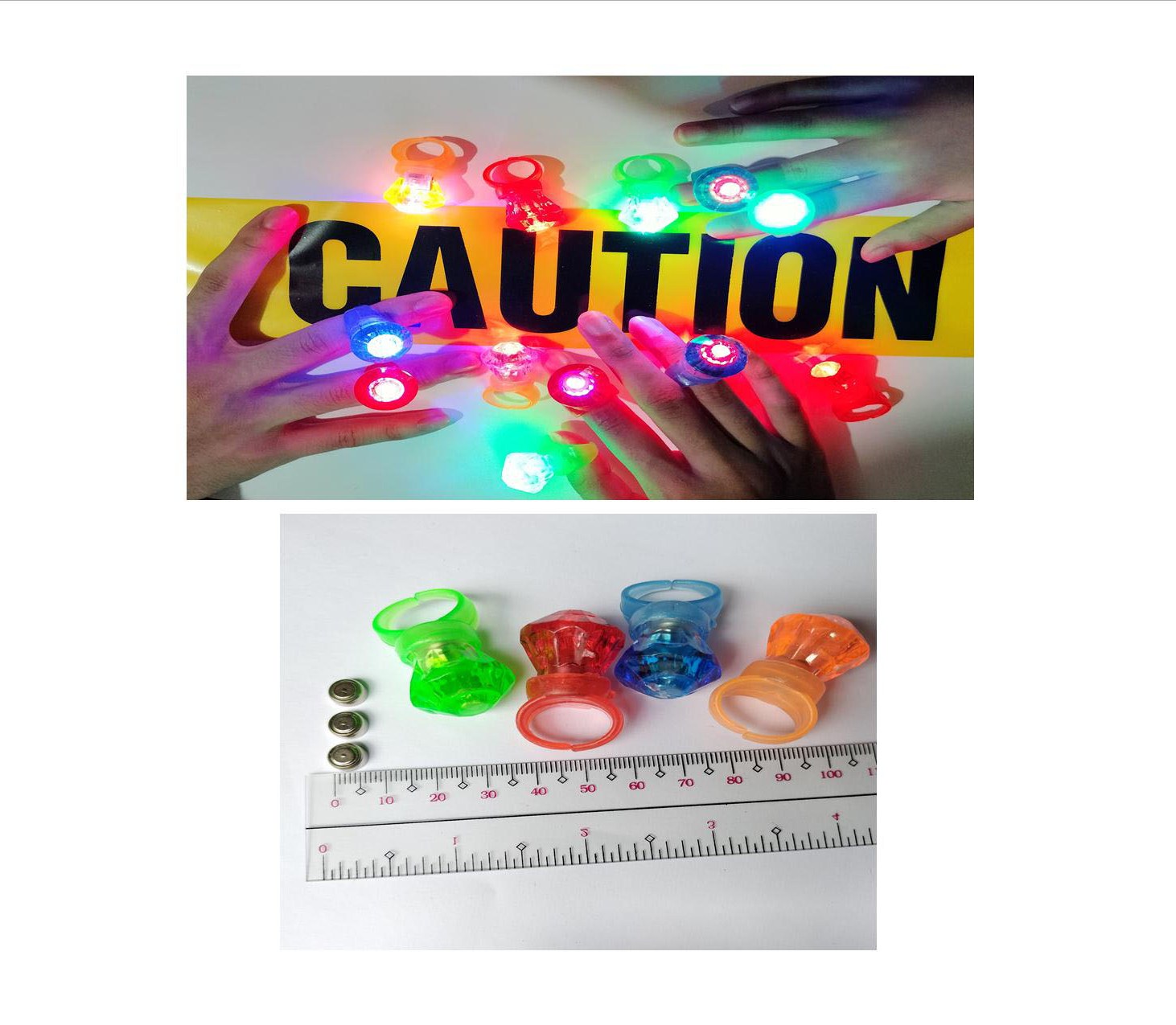 Warning Out on Flashing Finger Ring Toys with Tiny Button Cell Batteries