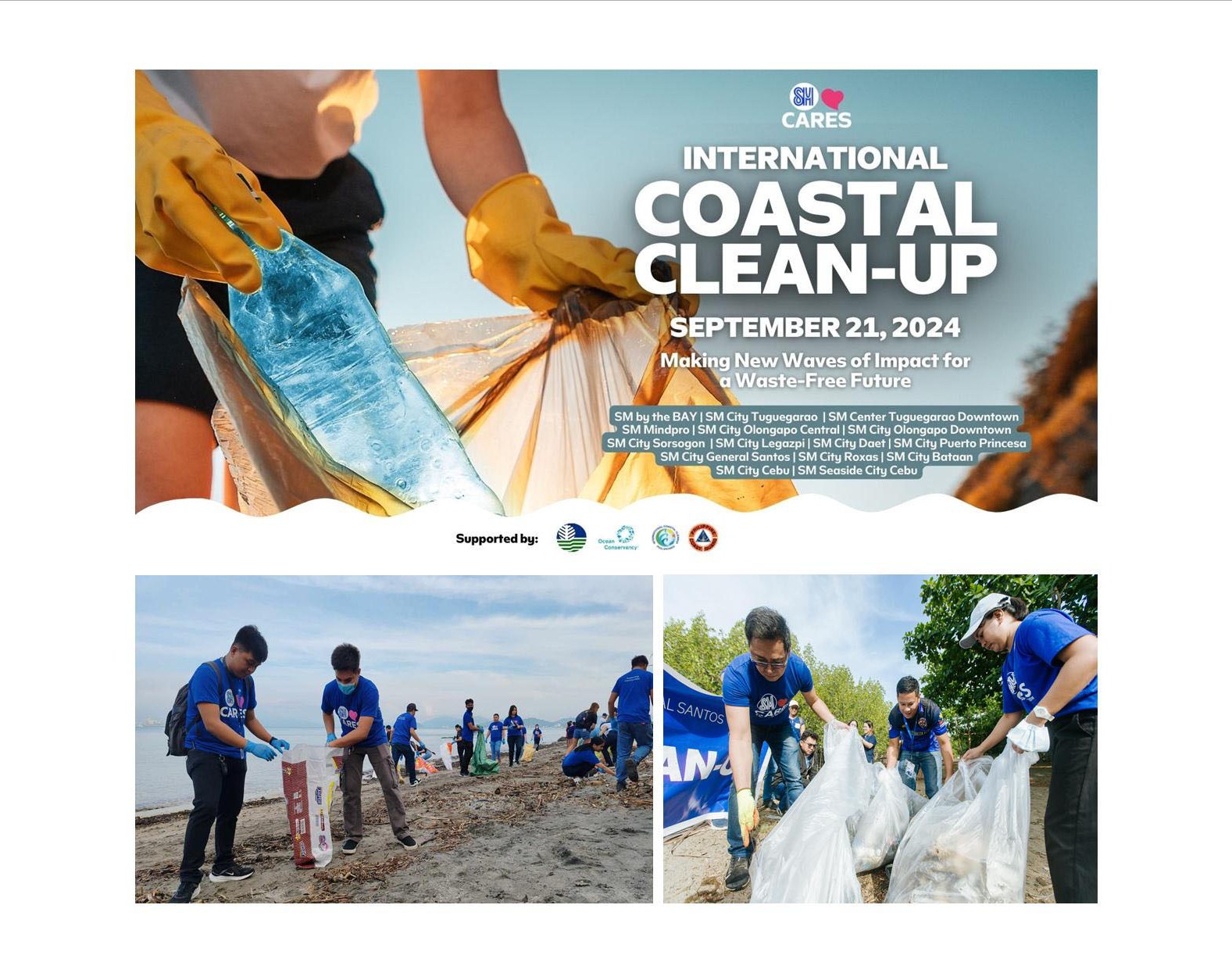 Create waves of positive change with SM at the 2024 International Coastal Clean-Up