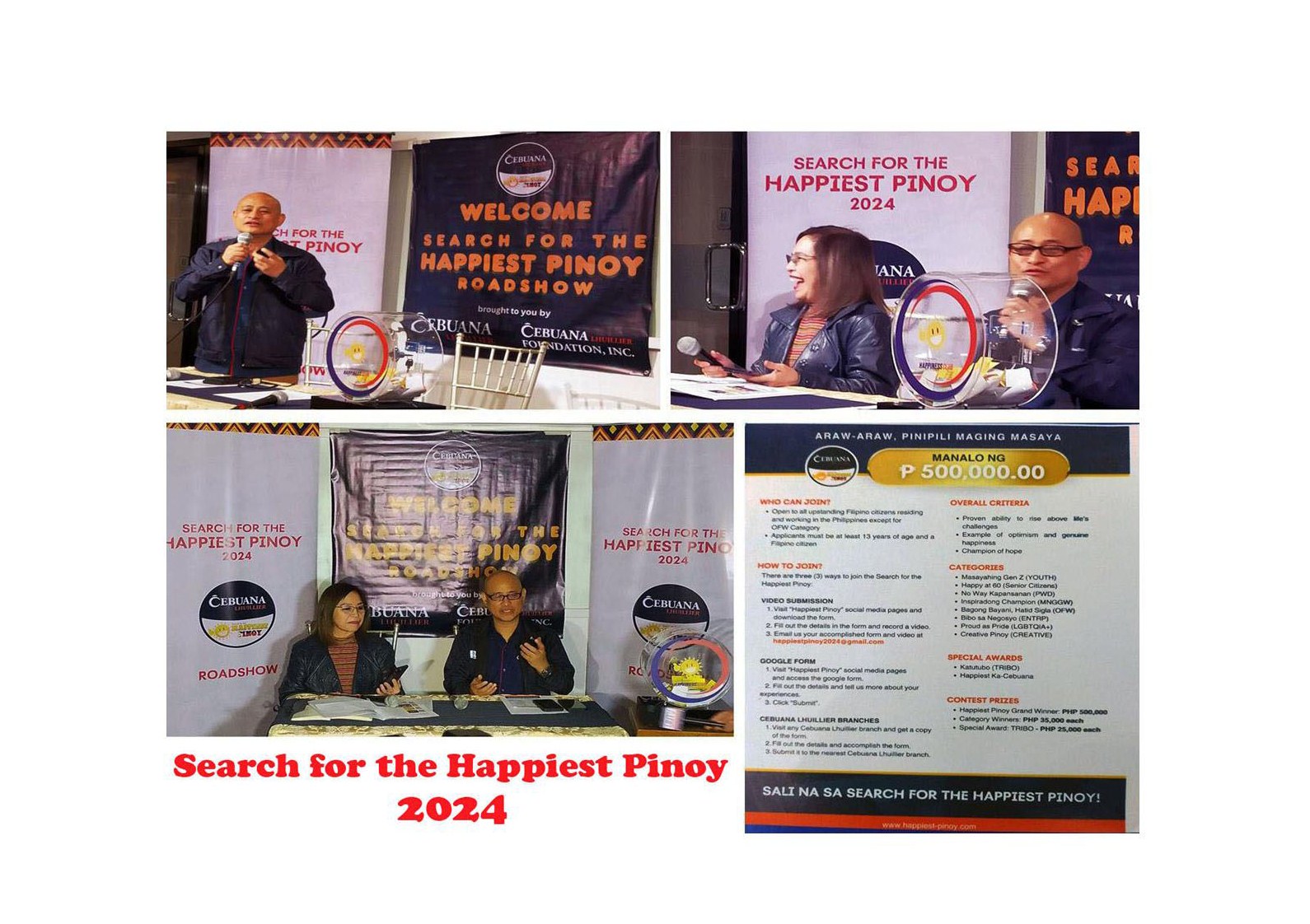 5th year relaunch of Cebuana Lhuillier’s search for the “Happiest Pinoy” globally.