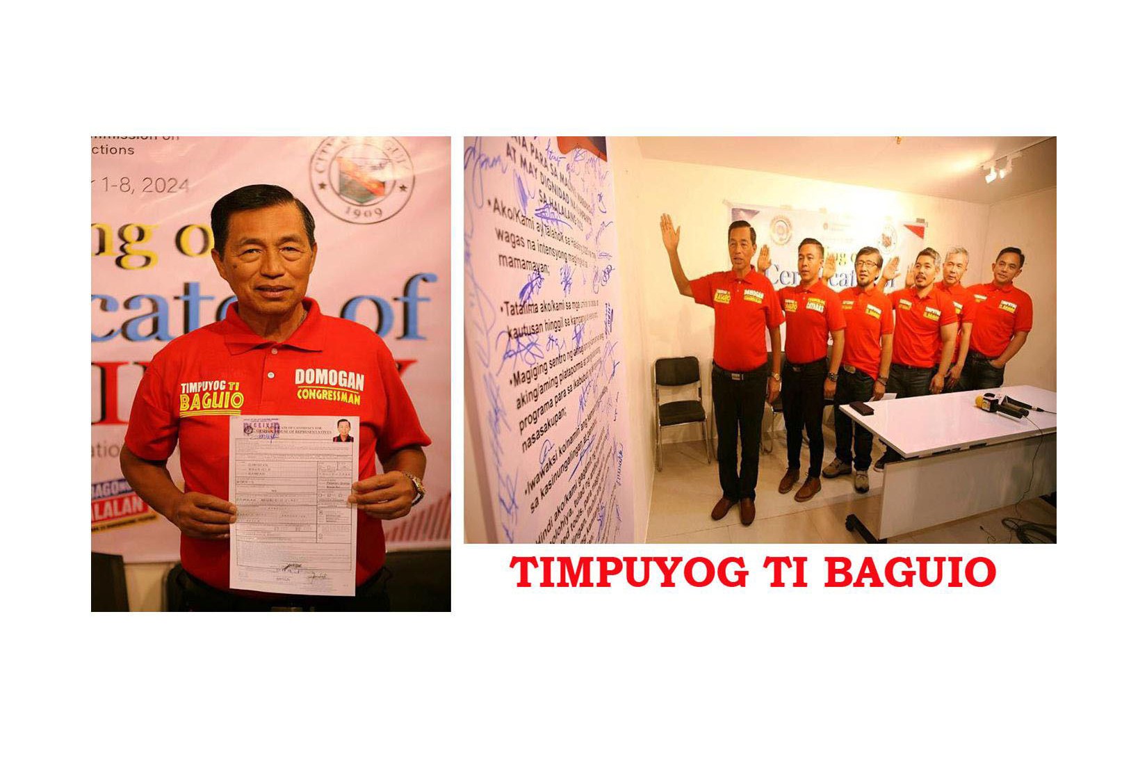 TIMPUYOG TI BAGUIO team filed a Certificate of Candidacy