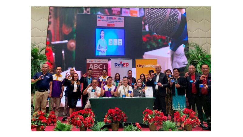 CitySavings Partners with DepEd, USAID, and RTI International for ABC+ Beginning Reading Program