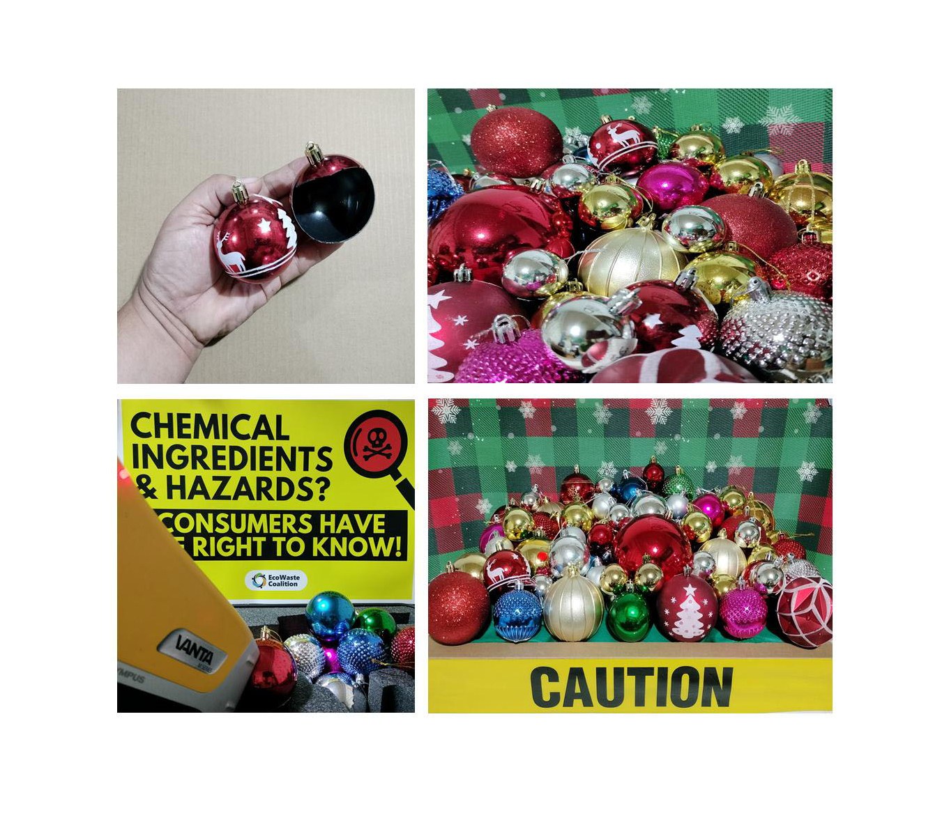 EcoWaste Coalition Detects Hazardous E-Waste Chemicals on Christmas Tree Ornaments