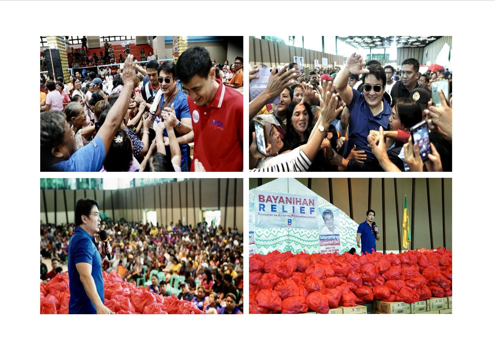 Sen. Revilla pours relief goods in Region 2