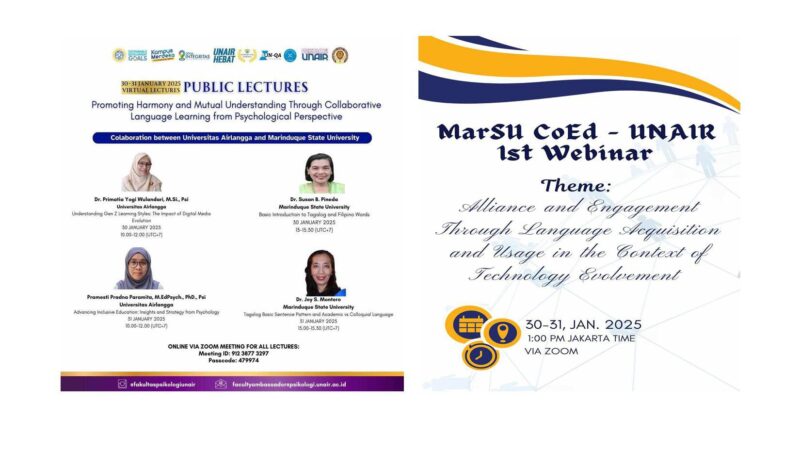 Ph-Indo public lectures offered to pave way for more collaboration between Universitas Airlangga and Marinduque State University