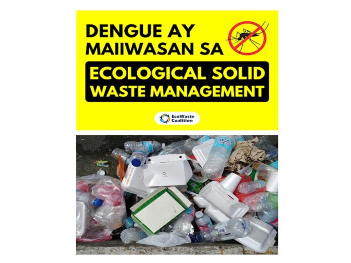 Amid Dengue Outbreak in QC: EcoWaste Coalition Calls On Citizens to Properly Manage Their Discards