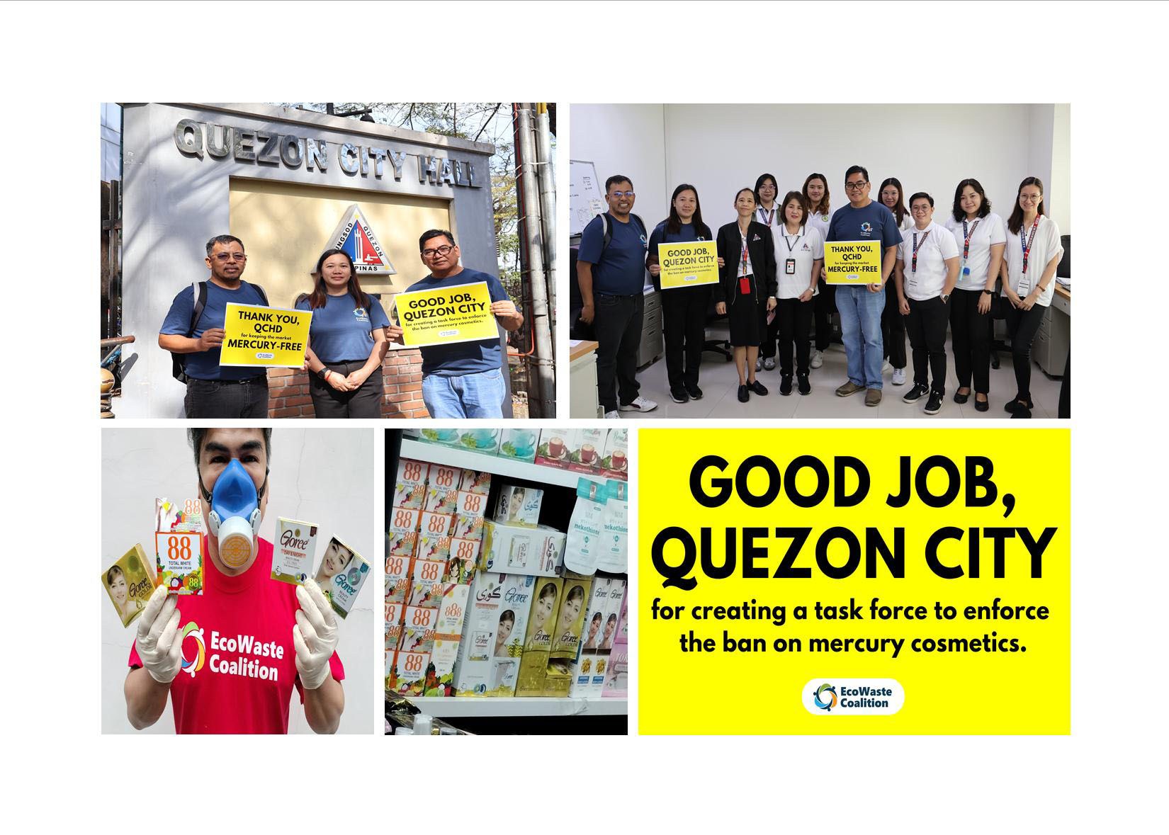 EcoWaste Coalition Applauds Quezon City Government’s Determined Action vs. Mercury-Containing Cosmetics