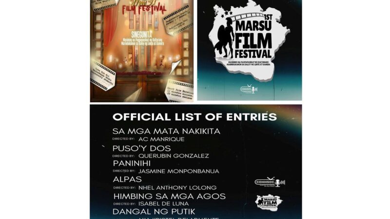 Pitong Pelikula para sa Unang MarSU Film Festival ngayong Buwan ng mga Sining