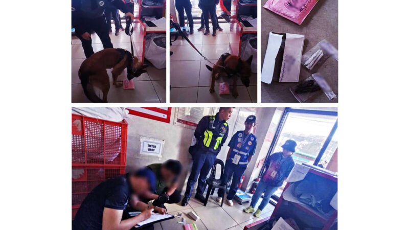 PDEA K9 DETECTS ILLEGAL DRUGS IN PARCEL