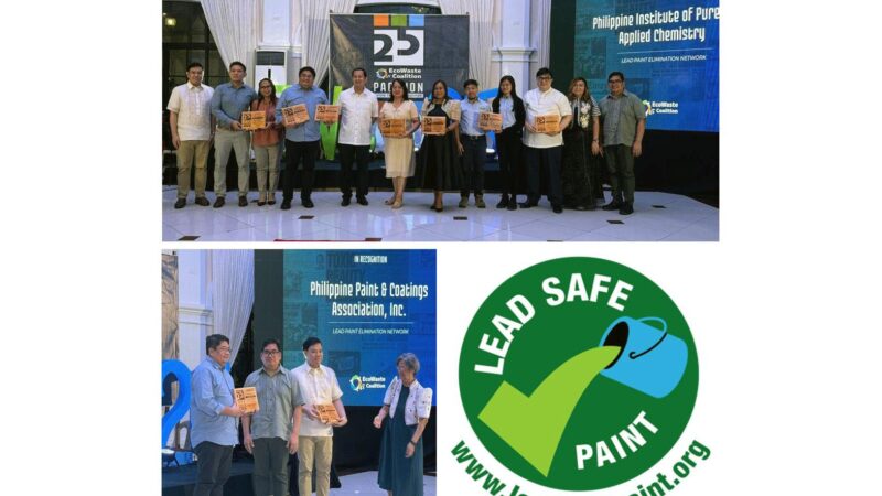 Private and Public Sector Partners in Eliminating Lead Paints Honored by the EcoWaste Coalition at its 25th Anniversary Celebration